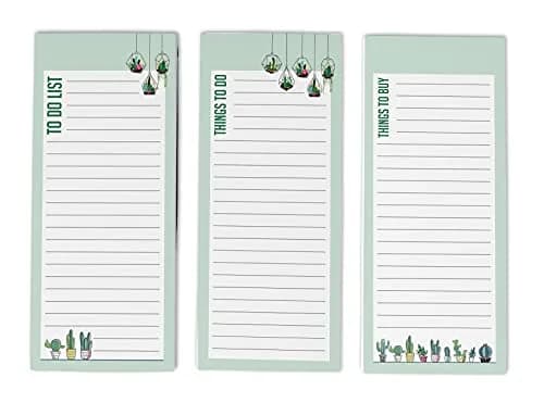 Inkdotpot Magnetic Fridge To-Do List Notepads 3-Pack | 22.2cm x 9.7cm (8.75" x 3.8") thumbnail 1