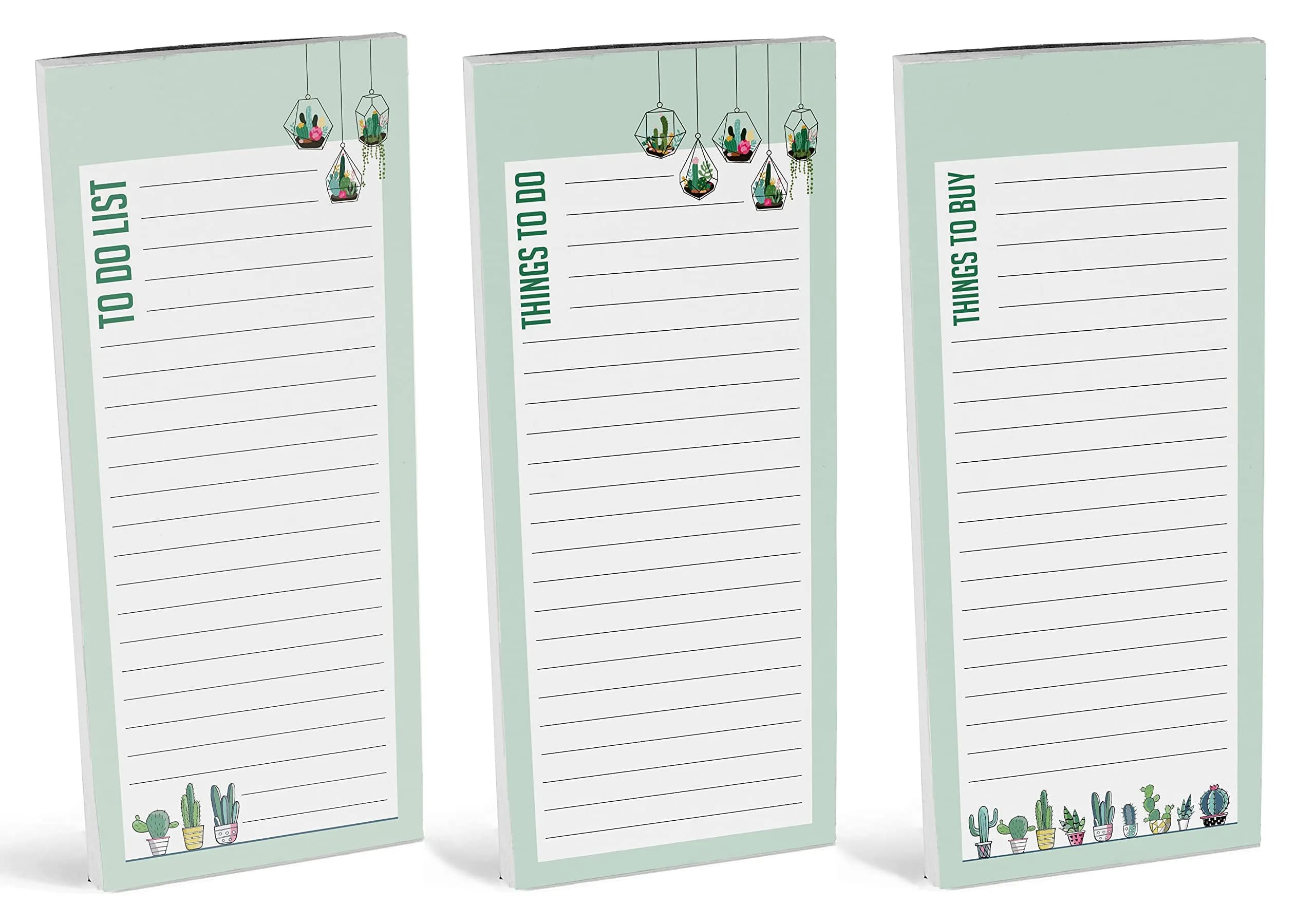 Inkdotpot Magnetic Fridge To-Do List Notepads 3-Pack | 22.2cm x 9.7cm (8.75" x 3.8") - view 2