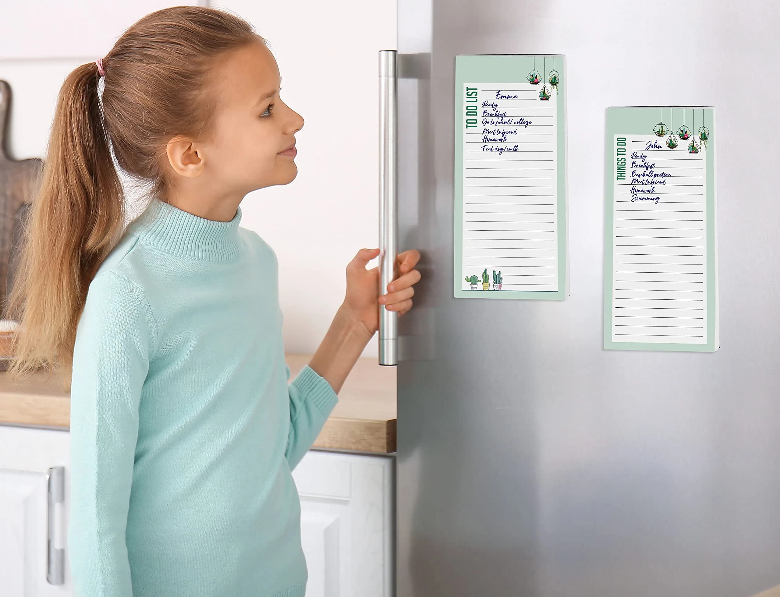 Inkdotpot Magnetic Fridge To-Do List Notepads 3-Pack | 22.2cm x 9.7cm (8.75" x 3.8") - view 3