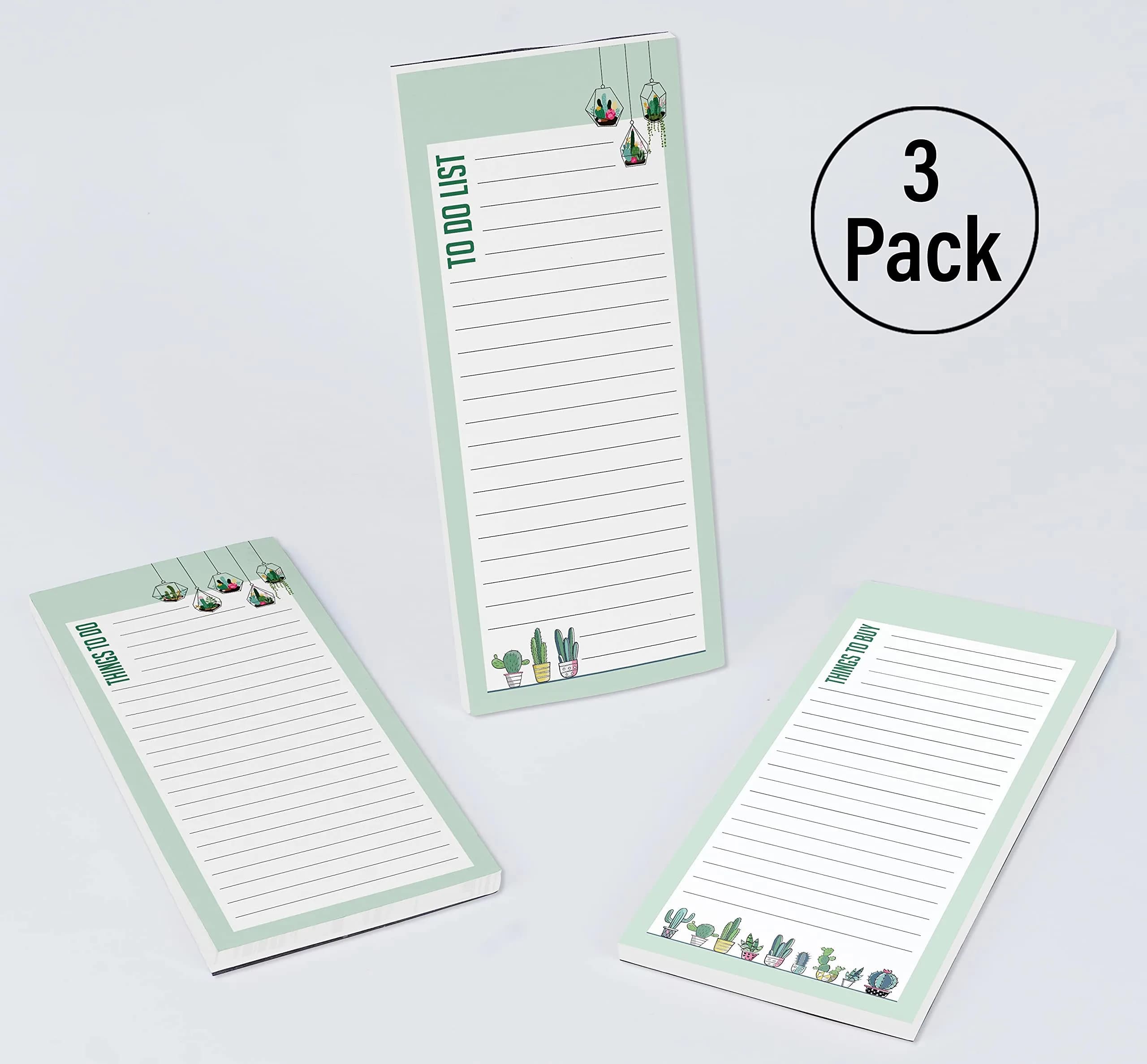Inkdotpot Magnetic Fridge To-Do List Notepads 3-Pack | 22.2cm x 9.7cm (8.75" x 3.8") - view 4