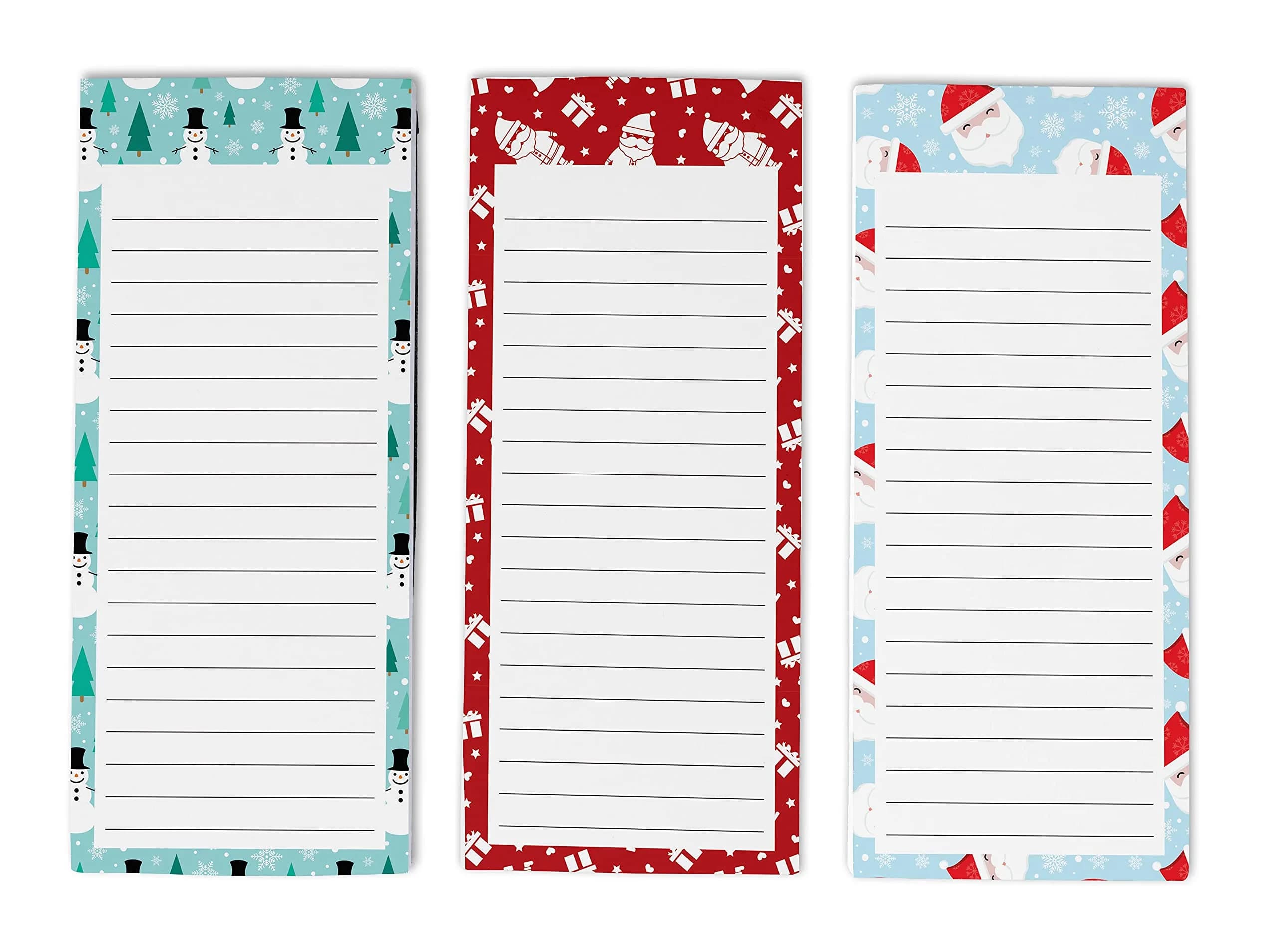Inkdotpot Magnetic Fridge To-Do List Notepads 3-Pack | 22.2cm x 9.7cm (8.75" x 3.8") — Aqua Blue