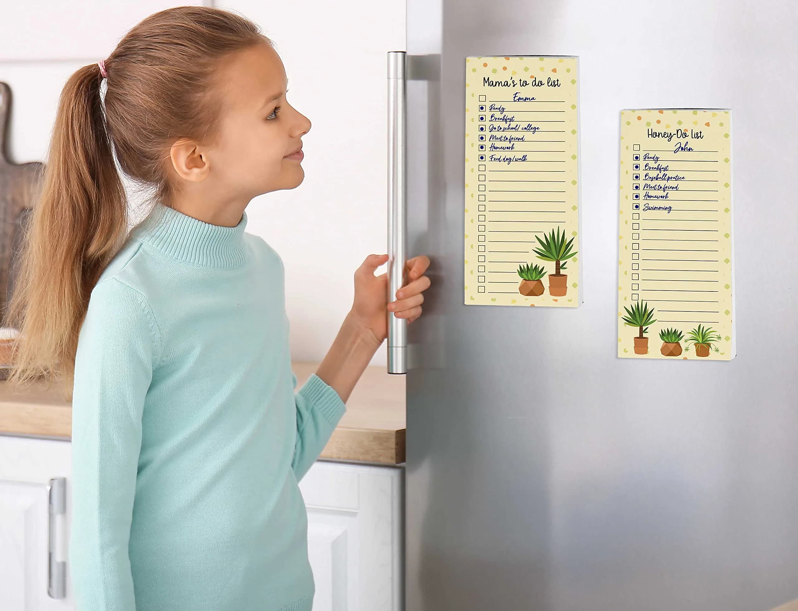 Inkdotpot Magnetic Fridge To-Do List Notepads 3-Pack | 21.97cm x 9.65cm (8.75" x 3.8") - view 3