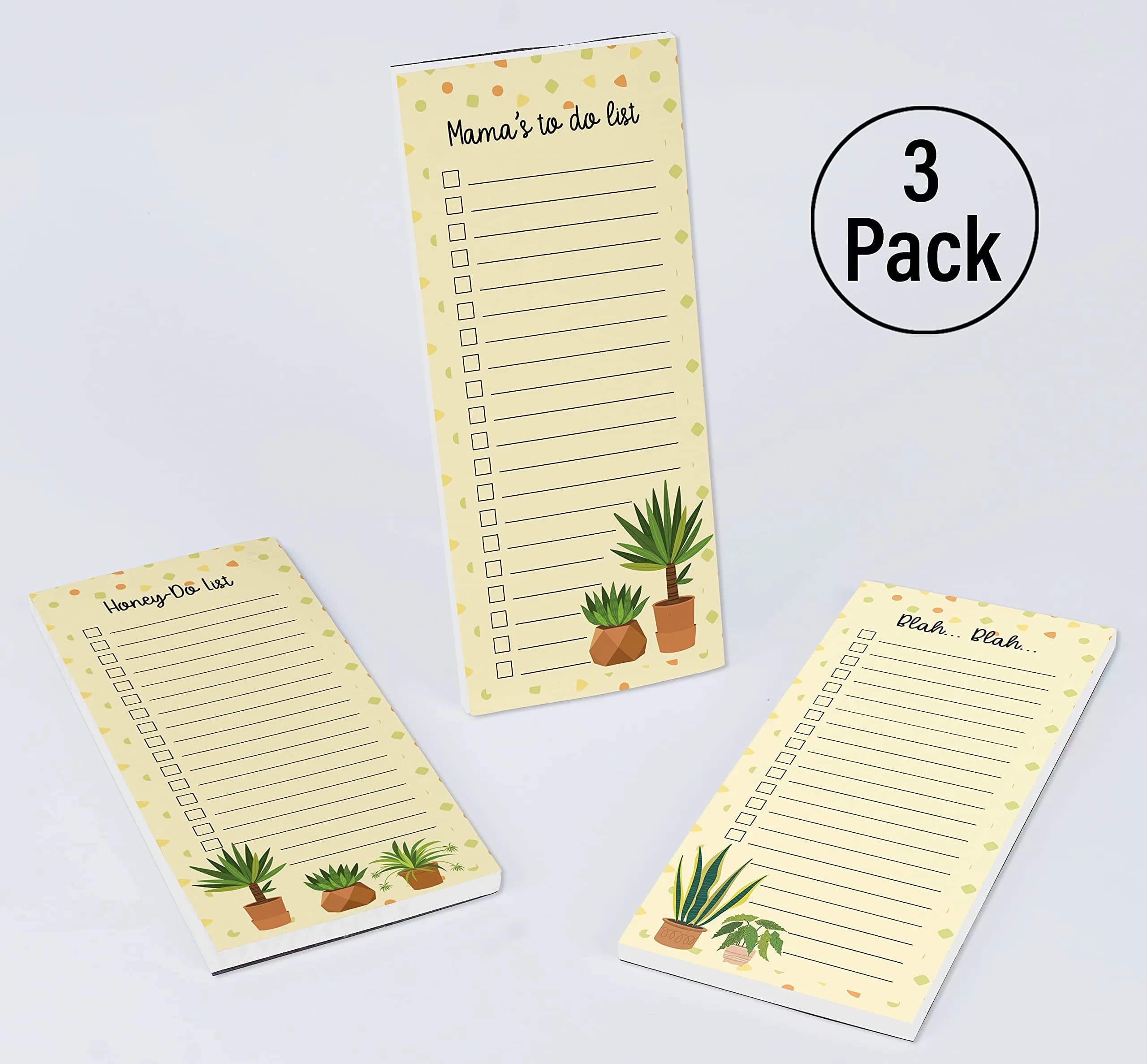 Inkdotpot Magnetic Fridge To-Do List Notepads 3-Pack | 21.97cm x 9.65cm (8.75" x 3.8") - view 4