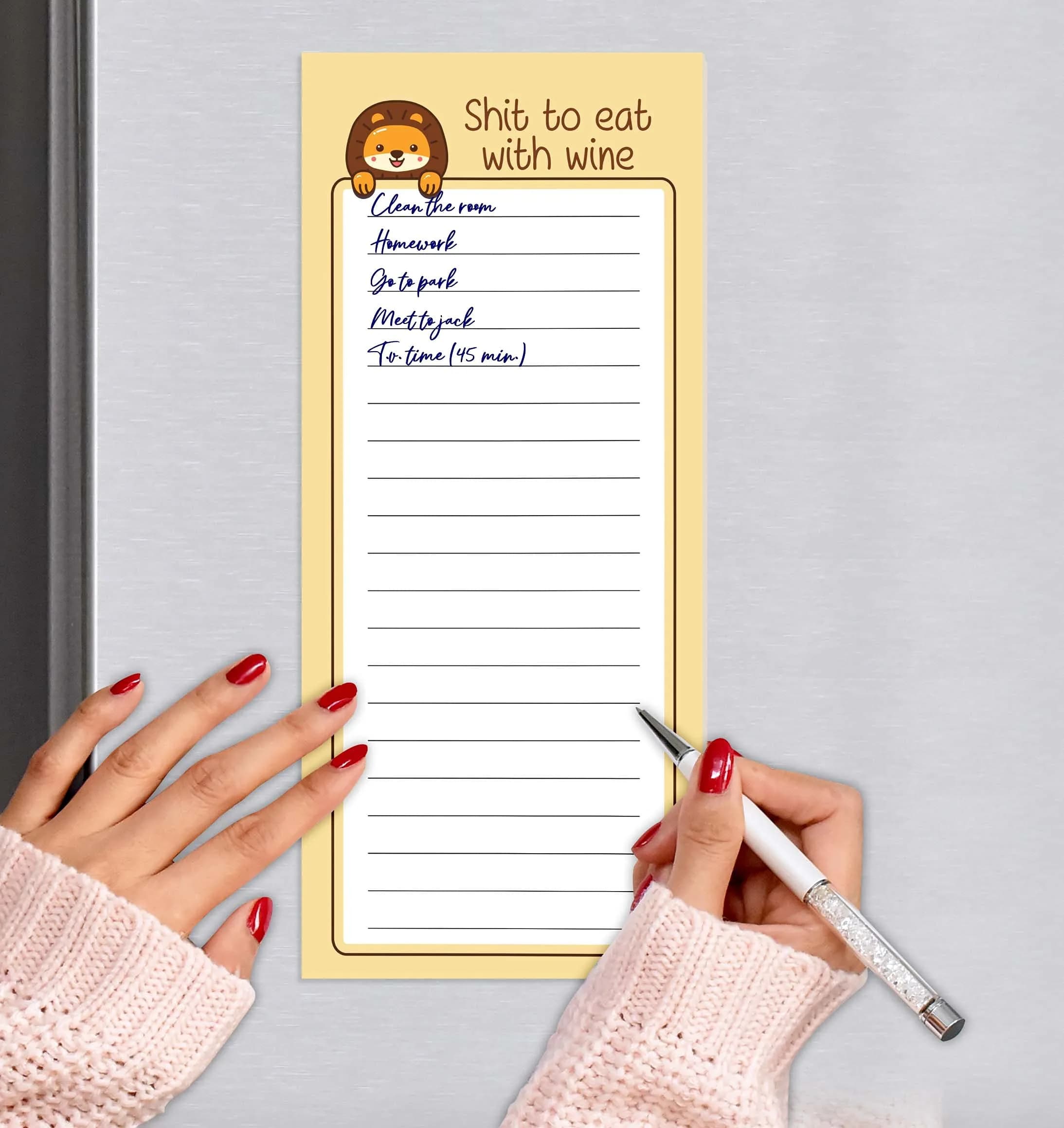 Inkdotpot Magnetic Fridge To-Do List Notepads (3-Pack, 50 Sheets Each) | 21.9cm x 9.7cm (8.75" x 3.8") - view 6