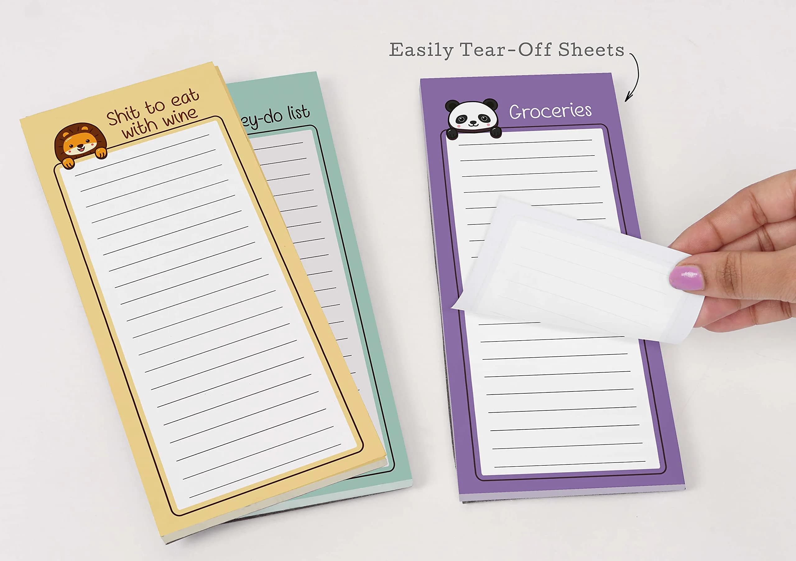 Inkdotpot Magnetic Fridge To-Do List Notepads (3-Pack, 50 Sheets Each) | 21.9cm x 9.7cm (8.75" x 3.8") - view 7