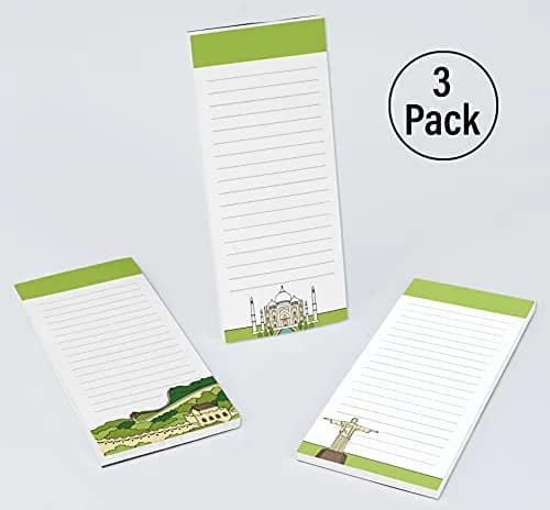 Inkdotpot Magnetic Fridge To-Do List Notepads 3-Pack | 50 Sheets Each, 20.25" x 3.8" Total thumbnail 4