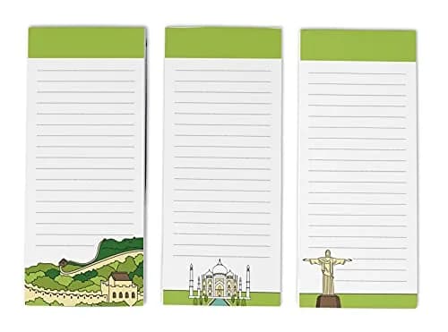 Inkdotpot Magnetic Fridge To-Do List Notepads 3-Pack | 50 Sheets Each, 20.25" x 3.8" Total thumbnail 1
