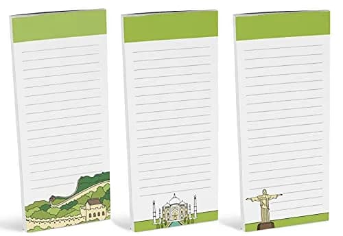 Inkdotpot Magnetic Fridge To-Do List Notepads 3-Pack | 50 Sheets Each, 20.25" x 3.8" Total thumbnail 2