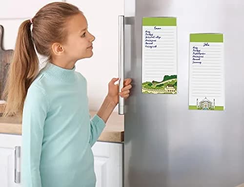 Inkdotpot Magnetic Fridge To-Do List Notepads 3-Pack | 50 Sheets Each, 20.25" x 3.8" Total thumbnail 3