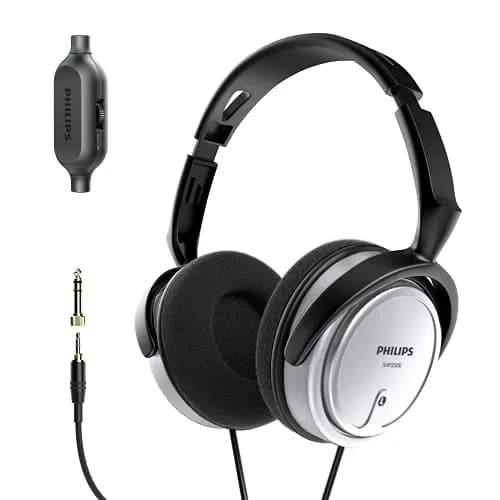 PHILIPS SHP2500 Over-Ear Wired Stereo Headphones 2m Cable | Studio Monitoring & Recording Headset with 6.3mm Adapter thumbnail 1