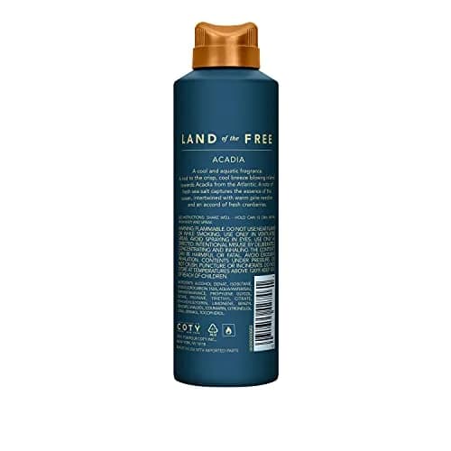 Land of the Free Acadia Body Spray 6 Fl Oz | Fresh Aquatic Fragrance for Men thumbnail 2