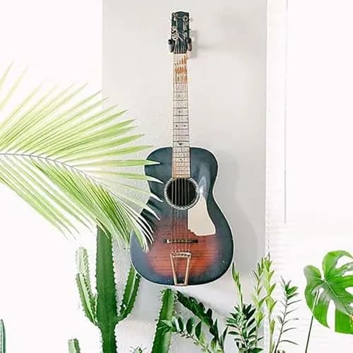 SNIGJAT Guitar Wall Mount 2 Pack, Rotatable Light Apricot Wood | Space-Saving, Versatile Display (70-120 chars) thumbnail 6