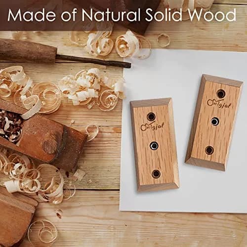 SNIGJAT Guitar Wall Mount 2 Pack, Rotatable Light Apricot Wood | Space-Saving, Versatile Display (70-120 chars) thumbnail 2