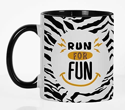 Inkdotpot Run for Fun 11oz Ceramic Coffee Mug | Funny Fitness Lover Quote thumbnail 4