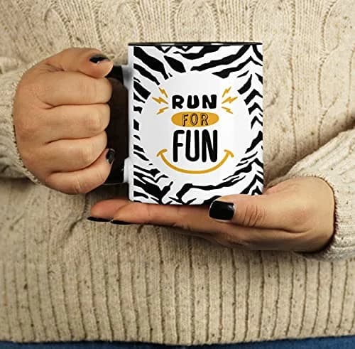 Inkdotpot Run for Fun 11oz Ceramic Coffee Mug | Funny Fitness Lover Quote thumbnail 5