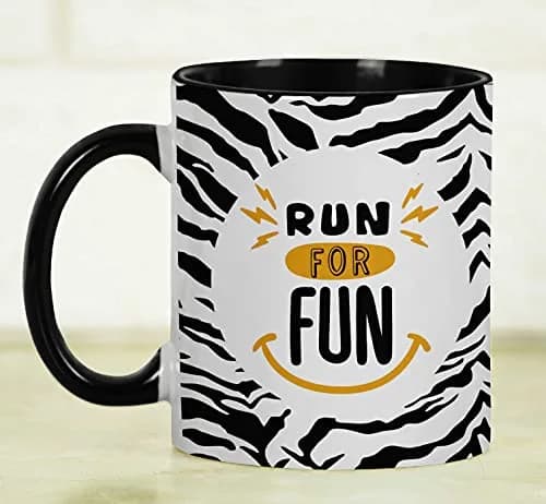 Inkdotpot Run for Fun 11oz Ceramic Coffee Mug | Funny Fitness Lover Quote thumbnail 6