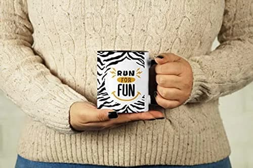 Inkdotpot Run for Fun 11oz Ceramic Coffee Mug | Funny Fitness Lover Quote thumbnail 2