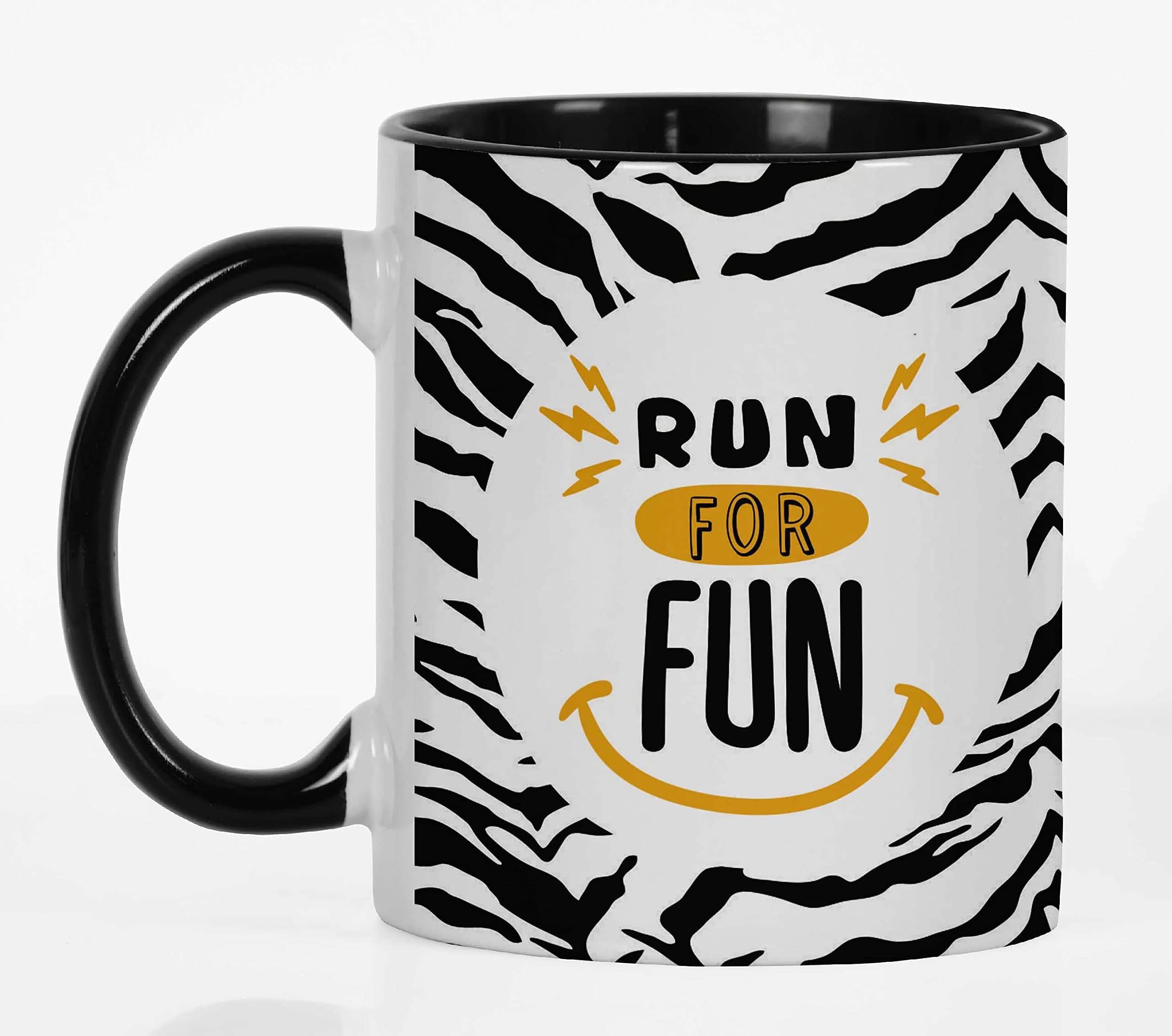 Inkdotpot Run for Fun 11oz Ceramic Coffee Mug | Funny Fitness Lover Quote - view 4