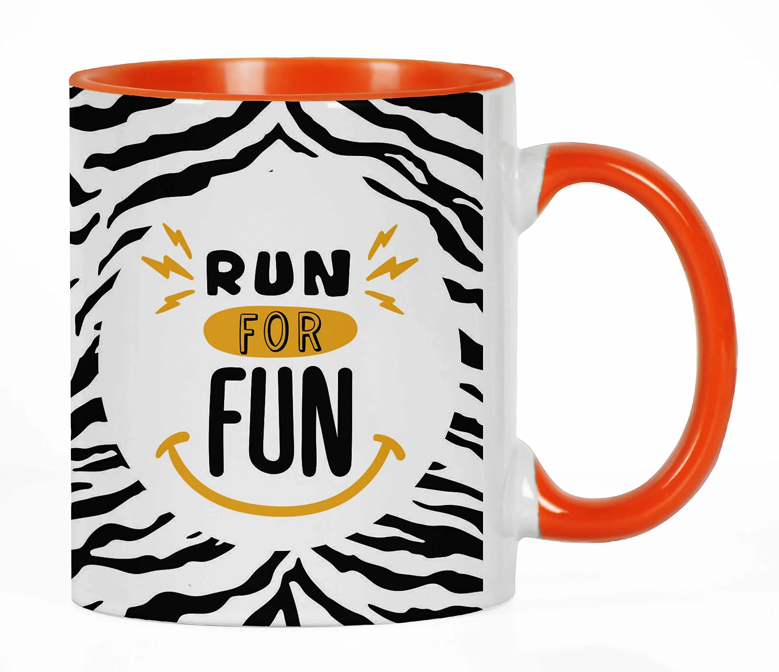 Inkdotpot Orange 11oz Ceramic Coffee Mug | Funny Fitness Lover Novelty Gift - main product image