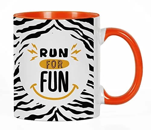Inkdotpot Orange 11oz Ceramic Coffee Mug | Funny Fitness Lover Novelty Gift thumbnail 1