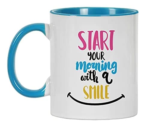 Inkdotpot Blue Ceramic Coffee Mug 325ml (11 Oz) | Positive Quotes & Funny Novelty Gift thumbnail 4