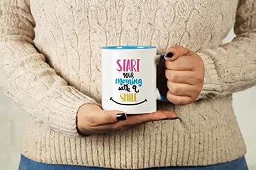 Inkdotpot Blue Ceramic Coffee Mug 325ml (11 Oz) | Positive Quotes & Funny Novelty Gift thumbnail 2