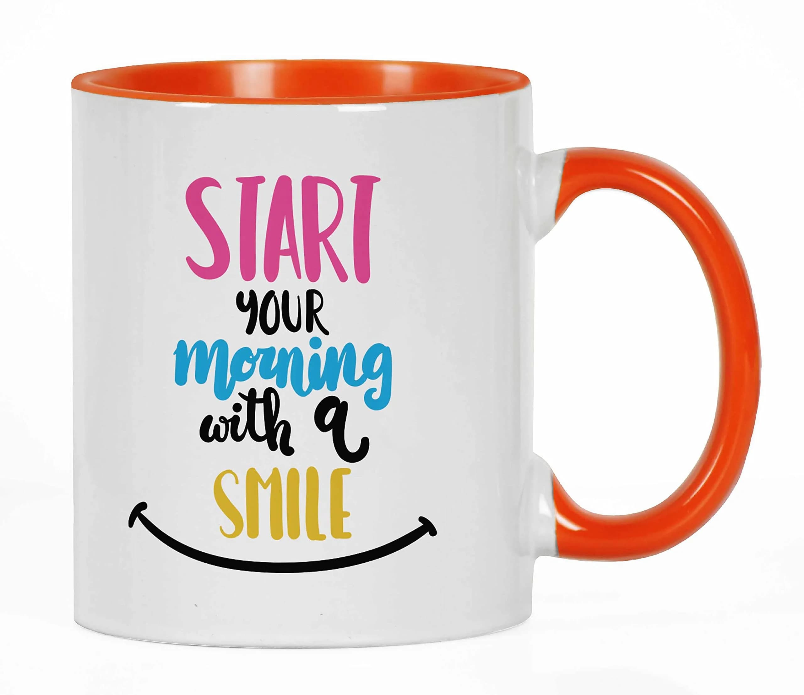 Inkdotpot Orange Ceramic Coffee Mug 325ml (11 Oz) | Positive Quotes Funny Novelty Gift - main product image