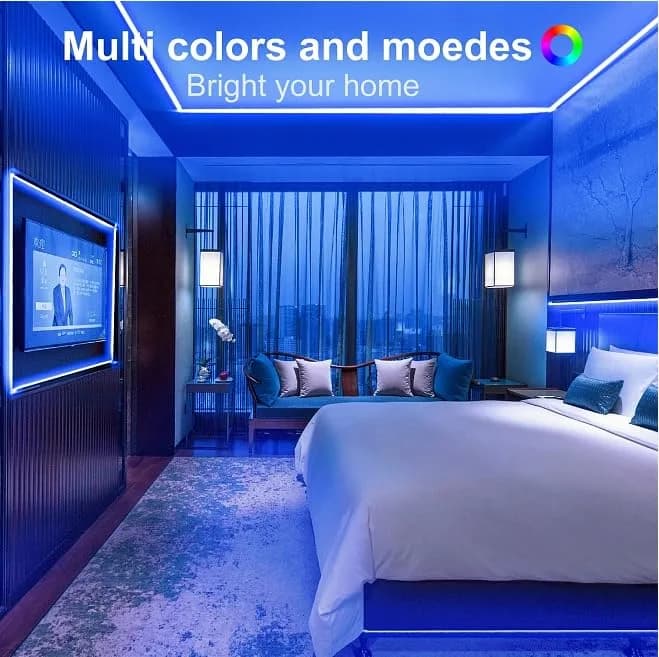 SUPERNIGHT 16.4ft Blue Waterproof LED Strip Light | 600 LEDs, 12V, IP65 thumbnail 4