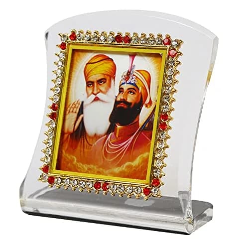 BISMAADH Religious Idol Acrylic Showpiece Figurine 8cm (3.15in) | Handmade for Car Dashboard, Home & Office Décor thumbnail 1