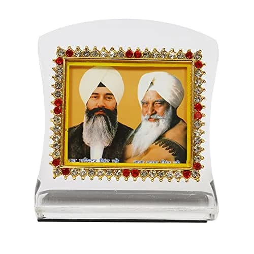 BISMAADH Radha Soami Religious Idol Acrylic Showpiece Figurine 3.15 x 2.76 x 1.57 inches (8 x 7 x 4cm) | Handmade for Car Dashboard, Home & Office thumbnail 4