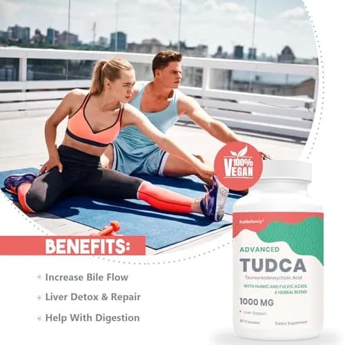 KoNefancy TUDCA Bile Salts with Milk Thistle Liver Supplements,60 Capsules | Liver Detox & Support thumbnail 2