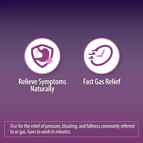 HealthA2Z Gas Relief Simethicone 250mg Max Strength Softgels 100 Count Purple | Fast-Acting Bloating Relief thumbnail 6