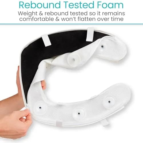 Vive Toilet Seat Cushion with 4" Foam Core - Fits Standard & Elongated Seats | Padded Comfort Riser thumbnail 4