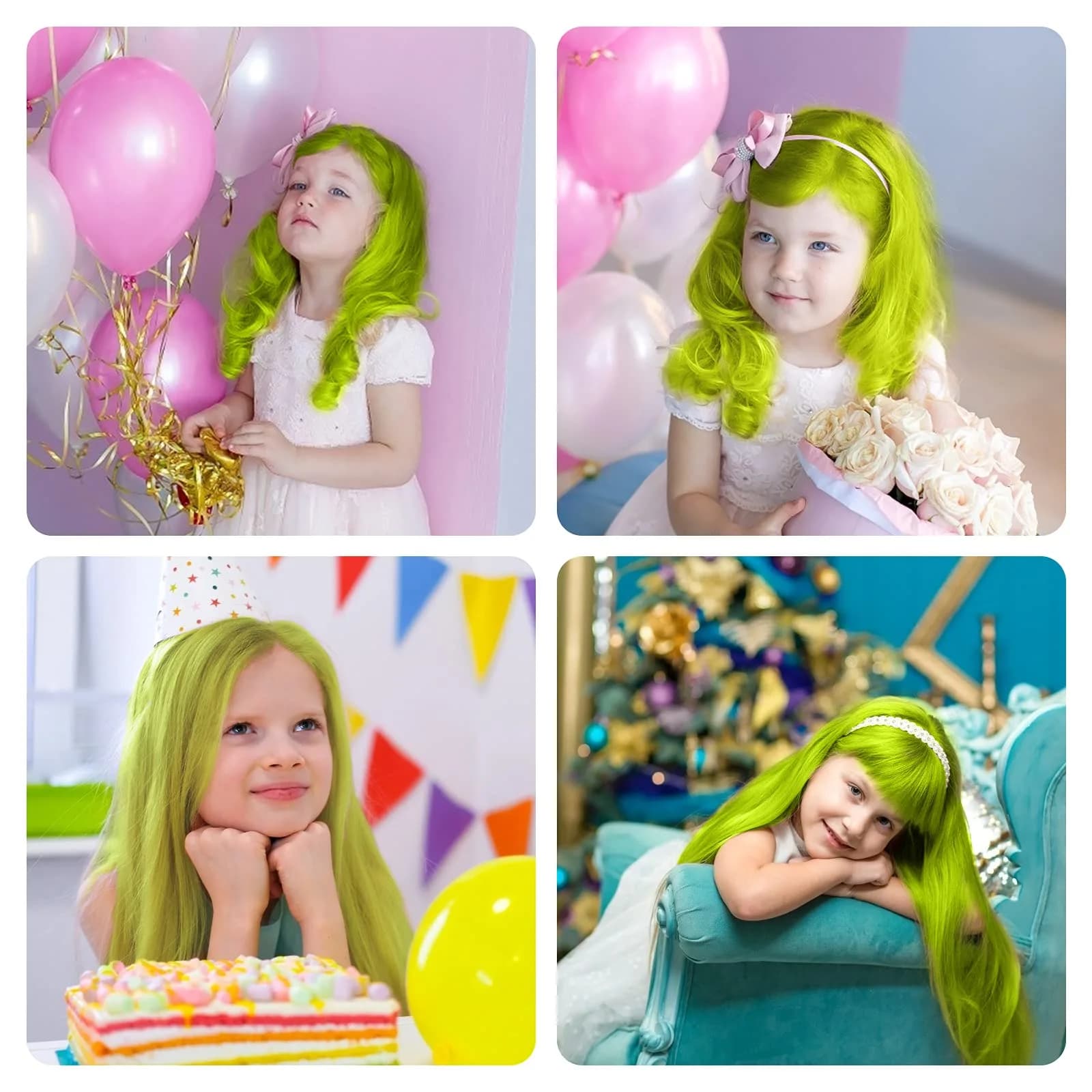 MSDADA Yellow Hair Chalk Comb 6-Piece Set | Temporary Washable Hair Color Dye for Kids - view 5