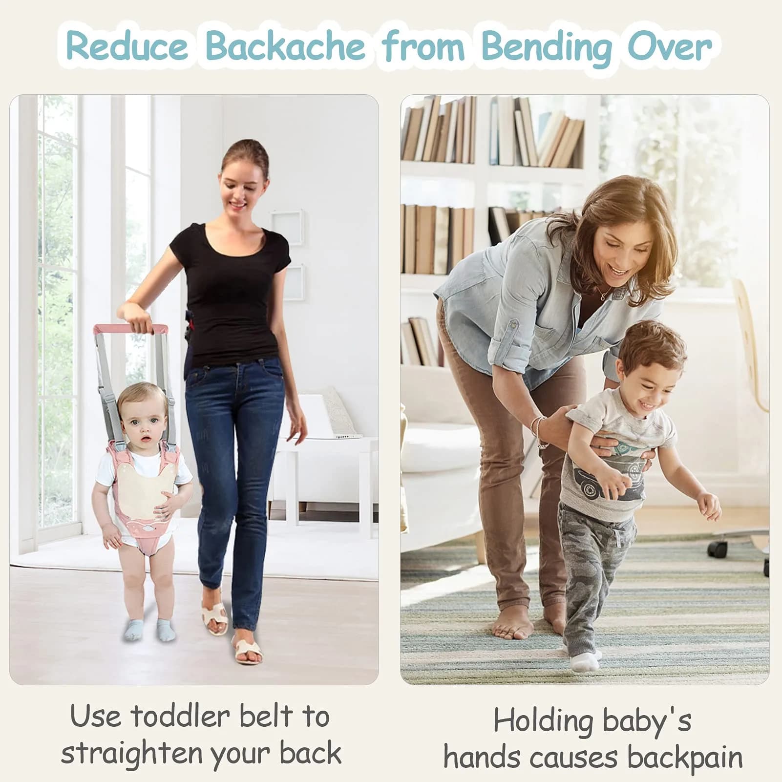 Ocanoiy Pink Baby Walking Harness Handheld Assistant Belt | Helps Toddlers Stand, Walk & Balance Safely - view 5