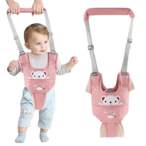 Ocanoiy Pink Baby Walking Harness Handheld Assistant Belt | Helps Toddlers Stand, Walk & Balance Safely thumbnail 1