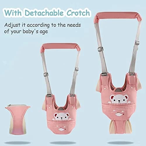 Ocanoiy Pink Baby Walking Harness Handheld Assistant Belt | Helps Toddlers Stand, Walk & Balance Safely thumbnail 3