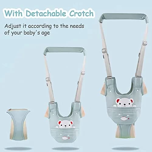 Ocanoiy Baby Walking Harness Handheld Baby Walker Assistant Belt Green | Adjustable Toddler Infant Walker Harnesses Standing Up and Walking Learning Helper With Detachable Crotch for 9-24 Month Old thumbnail 4