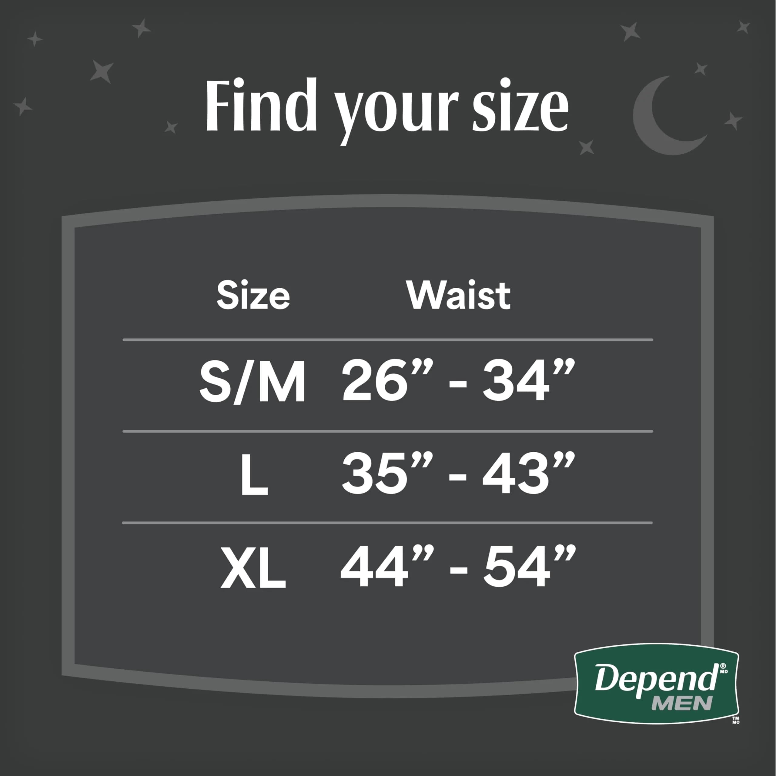 Depend Night Defense Men's Incontinence Underwear XL - 12-Hour Overnight Protection for Men - view 3