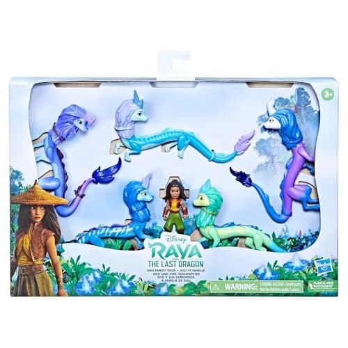 Disney Princess Raya and The Last Dragon Sisu Family Pack | 5 Dragon Toys & Raya Doll for Kids 3+ thumbnail 1