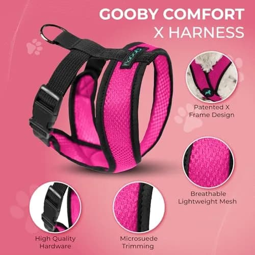 Gooby Comfort X Head-in Dog Harness, Choke-Free, Flamingo Pink, Large (17-22.5" Chest) thumbnail 2