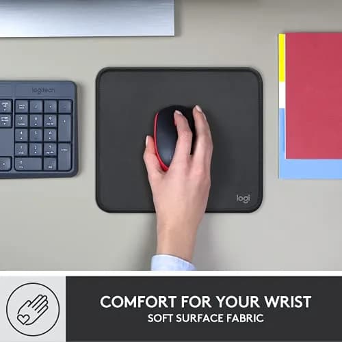 Logitech Studio Series Computer Mouse Pad - Graphite 20 x 23 cm (7.9 x 9.1 in) | Smooth Glide & Spill-Resistant thumbnail 6