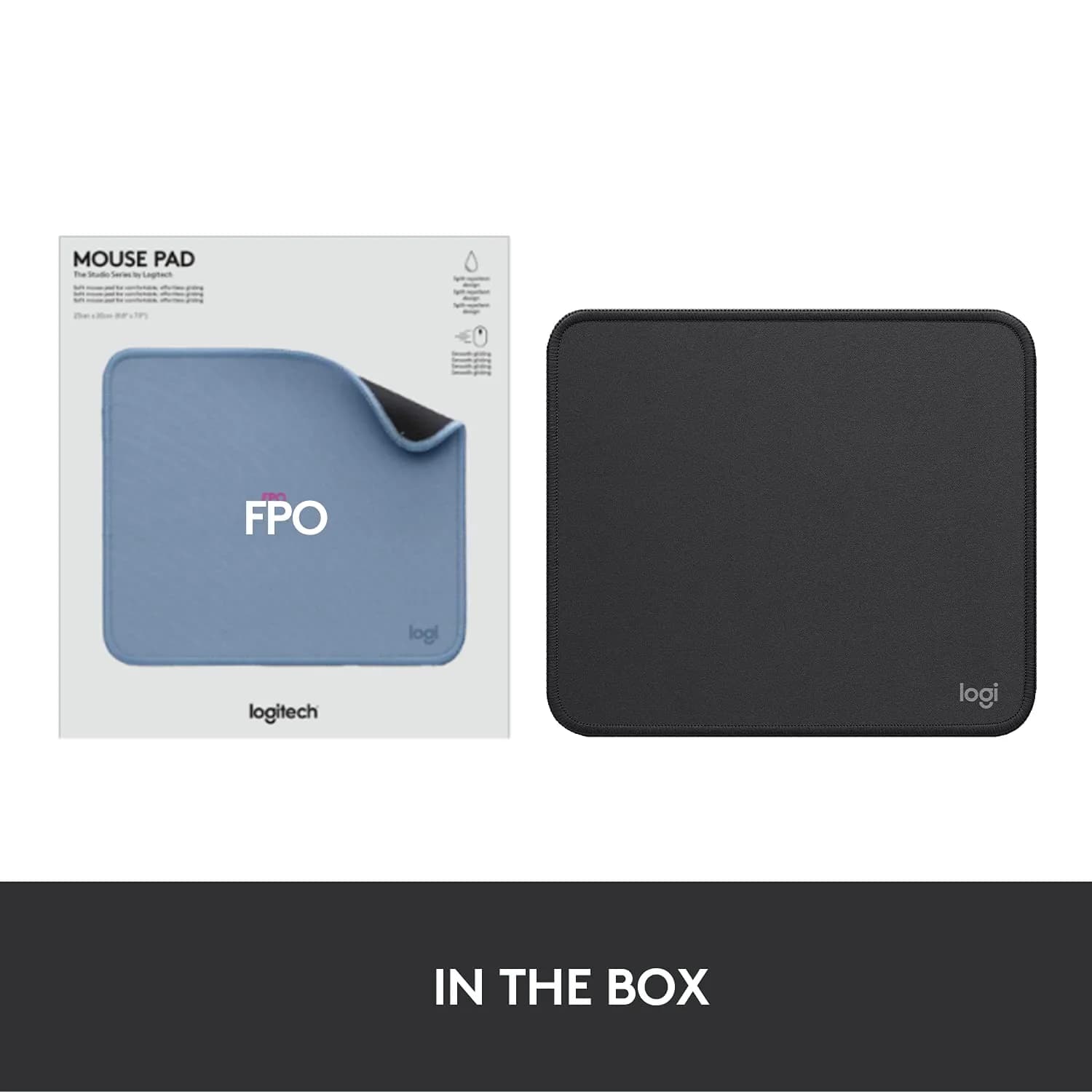 Logitech Studio Series Computer Mouse Pad - Graphite 20 x 23 cm (7.9 x 9.1 in) | Smooth Glide & Spill-Resistant - view 8