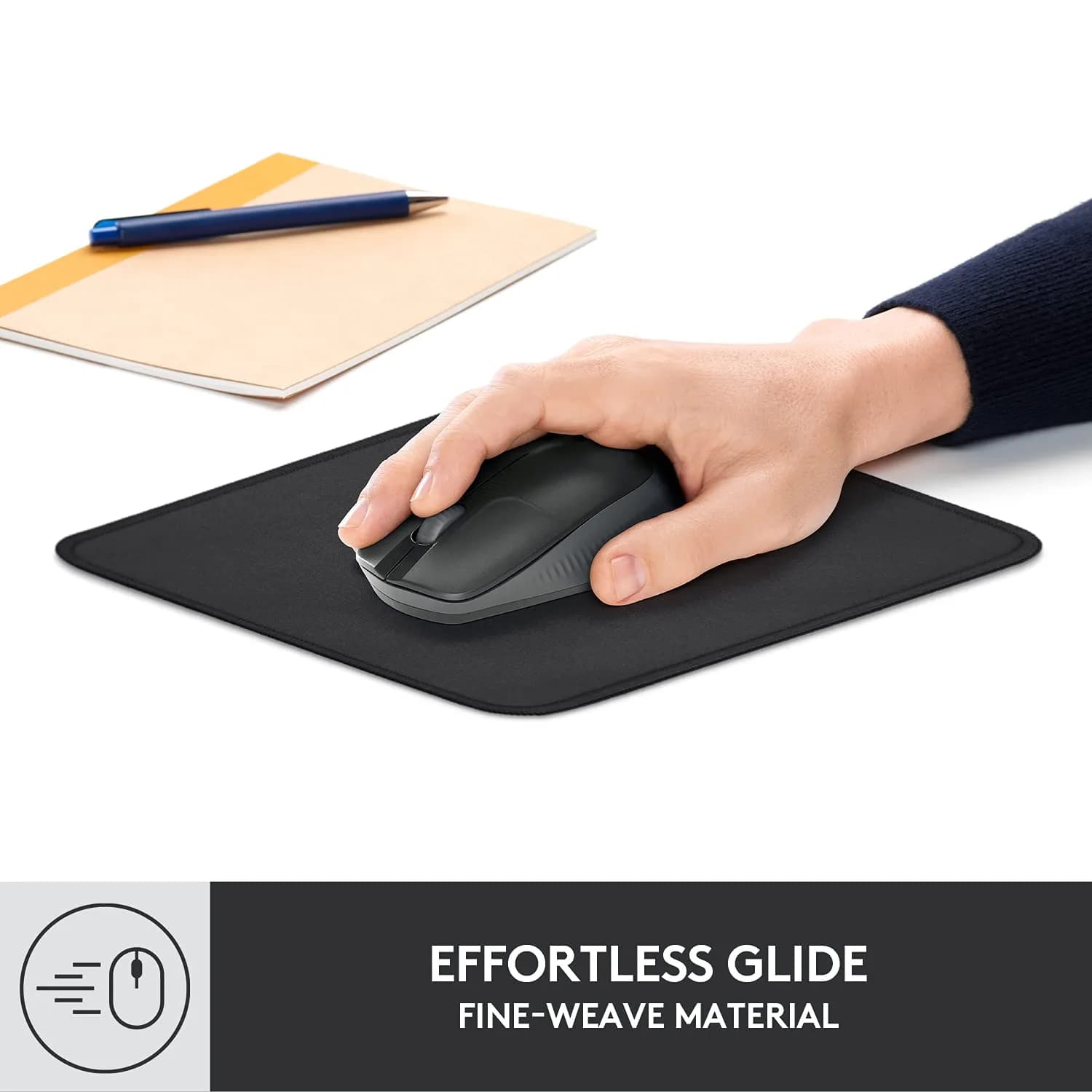 Logitech Studio Series Computer Mouse Pad - Graphite 20 x 23 cm (7.9 x 9.1 in) | Smooth Glide & Spill-Resistant - view 2