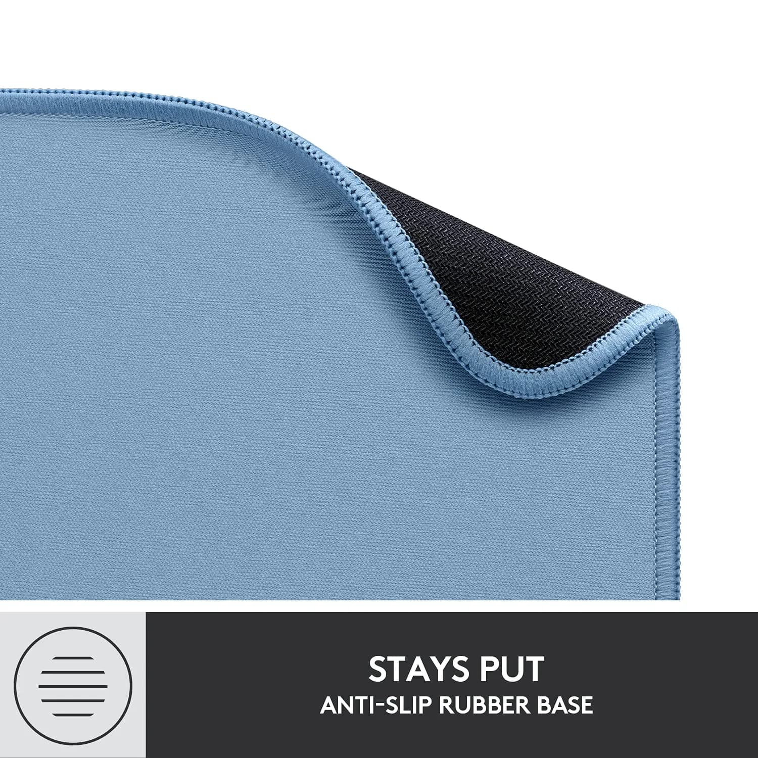 Logitech Studio Series Mouse Pad - Blue Grey 20cm (7.9in) x 23cm (9.1in) | Smooth Glide & Spill-Repellent Surface - view 7