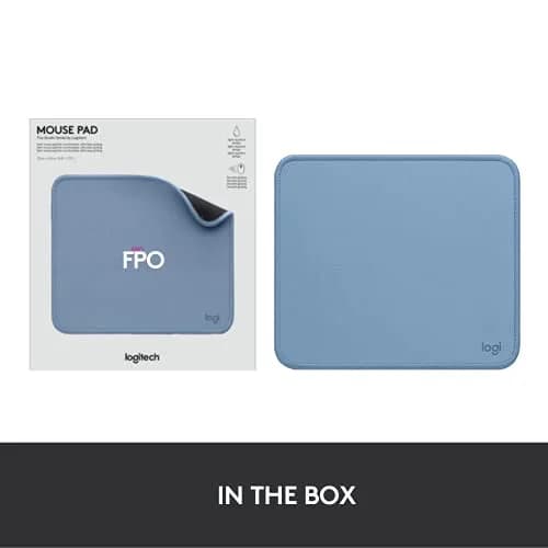 Logitech Studio Series Mouse Pad - Blue Grey 20cm (7.9in) x 23cm (9.1in) | Smooth Glide & Spill-Repellent Surface thumbnail 8