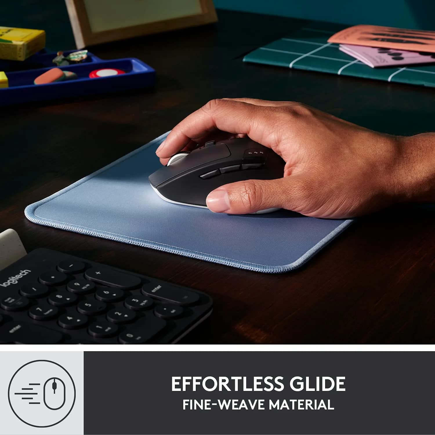 Logitech Studio Series Mouse Pad - Blue Grey (20 x 23 cm) - view 2