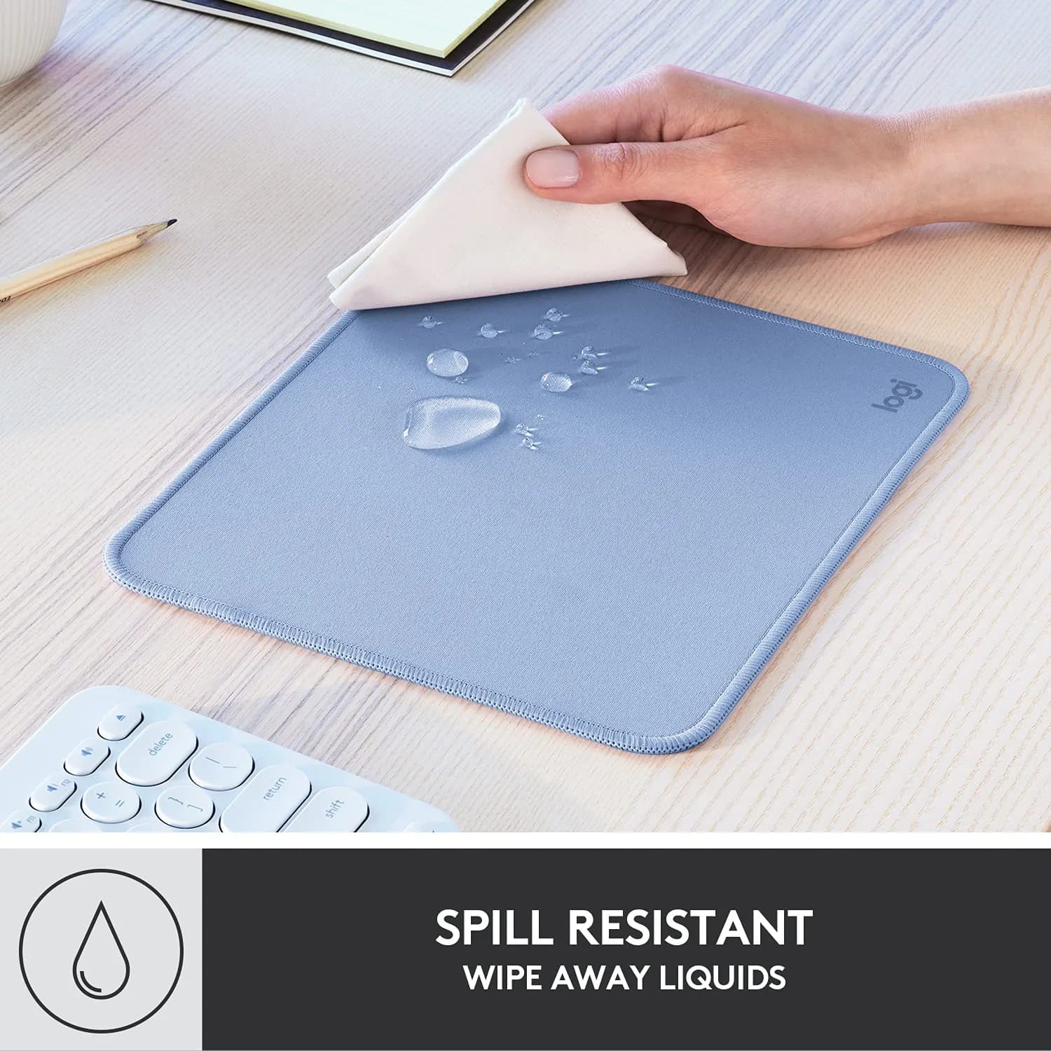 Logitech Studio Series Mouse Pad - Blue Grey (20 x 23 cm) - view 3