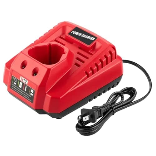 Ahomtikk 12V Single Port Rapid Battery Charger | Fast Charging for Milwaukee 12V Lithium-Ion Batteries (100-240V Input) thumbnail 1
