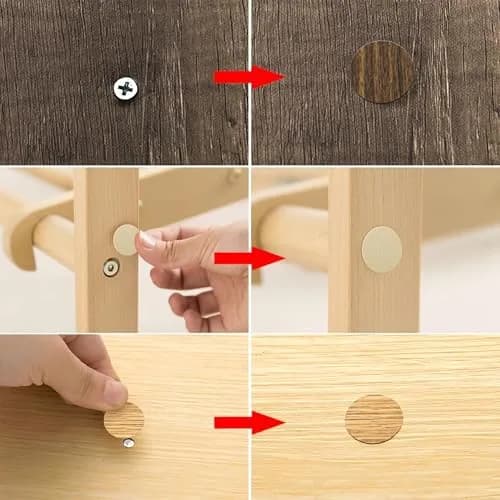 INKNOTE Self-Adhesive Screw Hole Covers Stickers 648 PCS (12 Colors) | PVC Dustproof for Furniture & Walls thumbnail 4